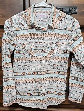 Panhandle Aztec Print Western Cowgirl Shirt